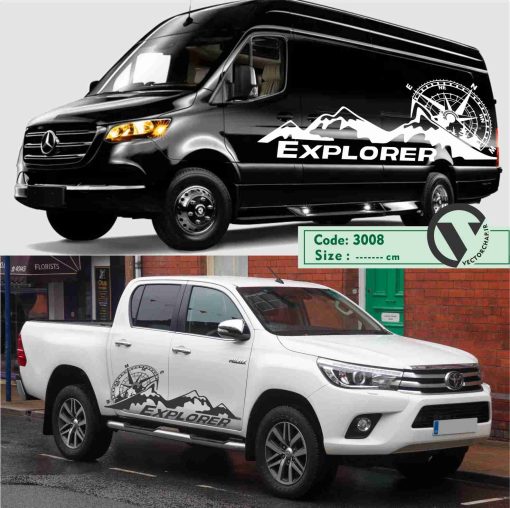 برچسب قطب نما کوهستان اکسپلورر EXPLORER